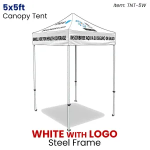TENTS WHITE WITH LOGO